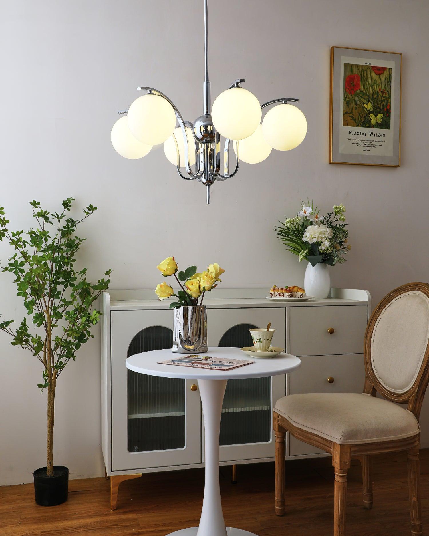 Lustra Kronleuchter Chrom Glas Modo Deco Elegant-Letslighting
