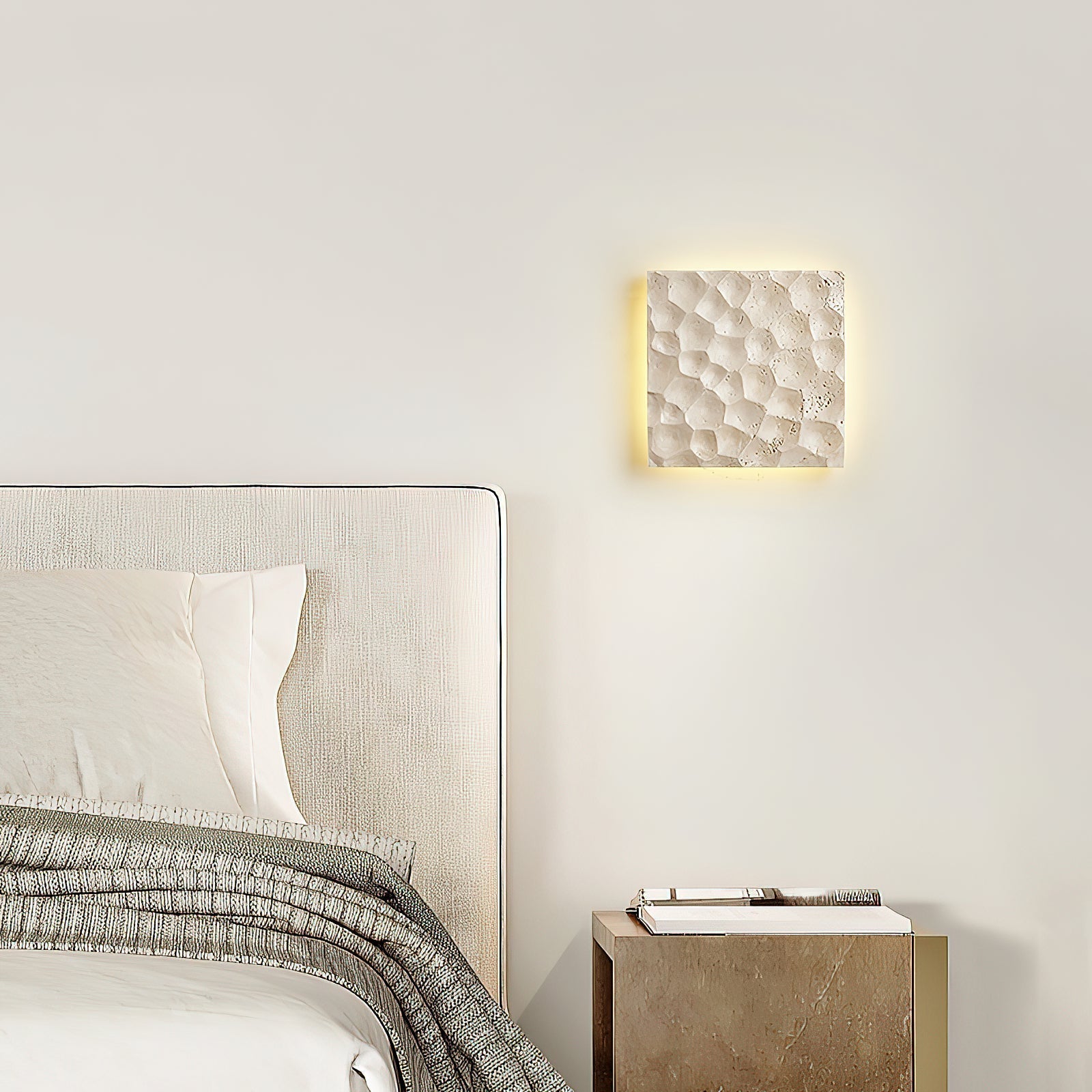 Vedoreth Individual Creativity Panel Travertine Sconce Wall Lamp - Letslighting