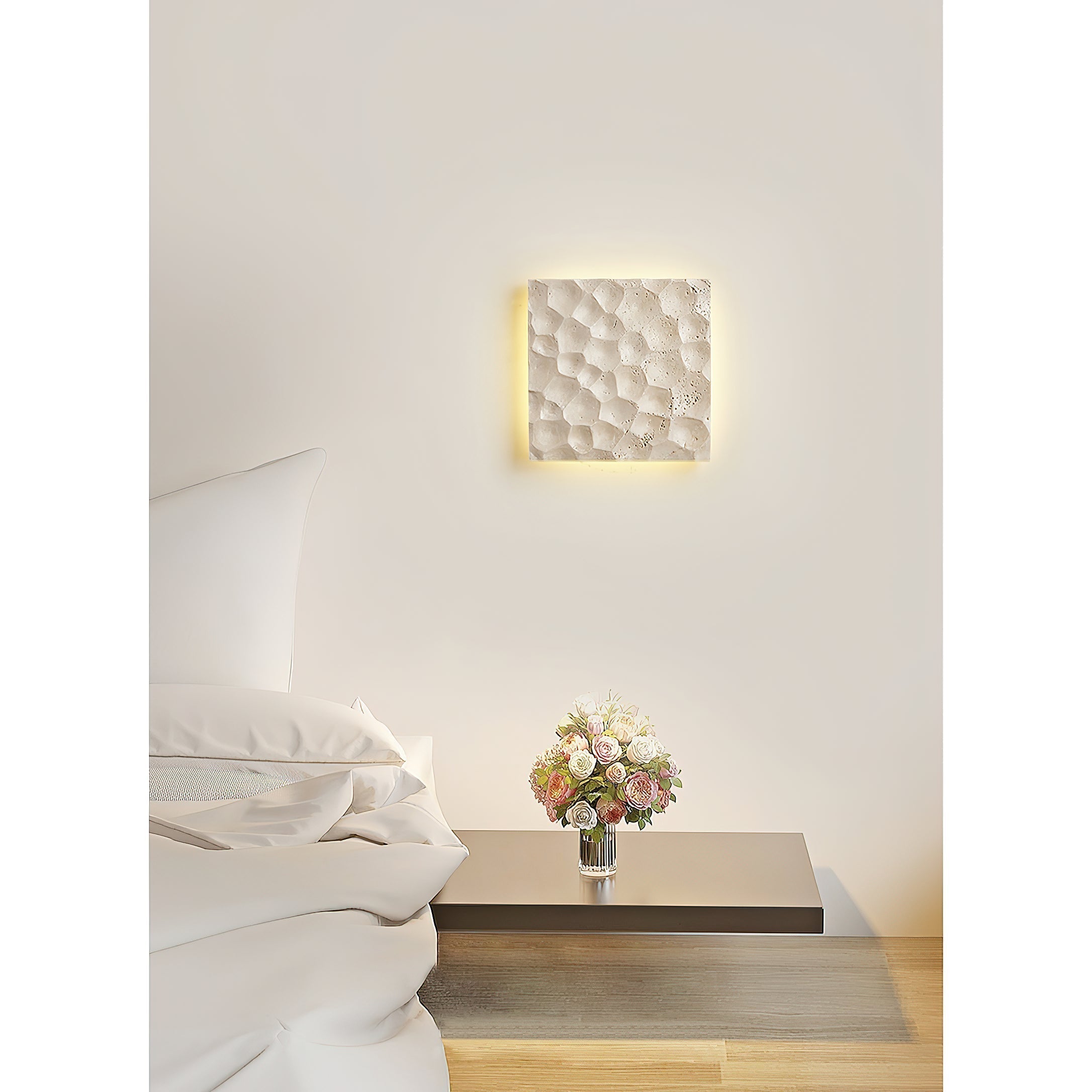 Vedoreth Individual Creativity Panel Travertine Sconce Wall Lamp - Letslighting