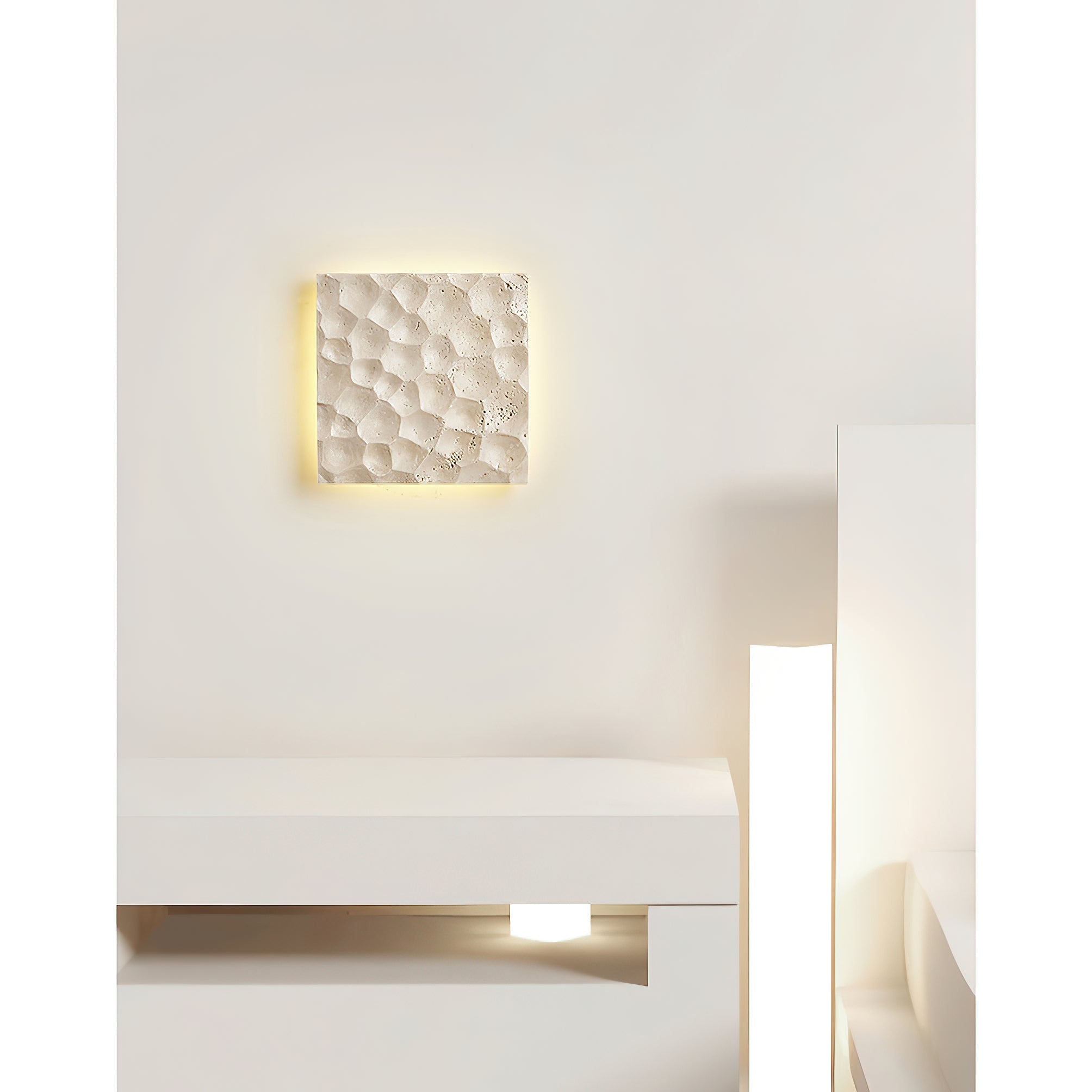 Vedoreth Individual Creativity Panel Travertine Sconce Wall Lamp - Letslighting