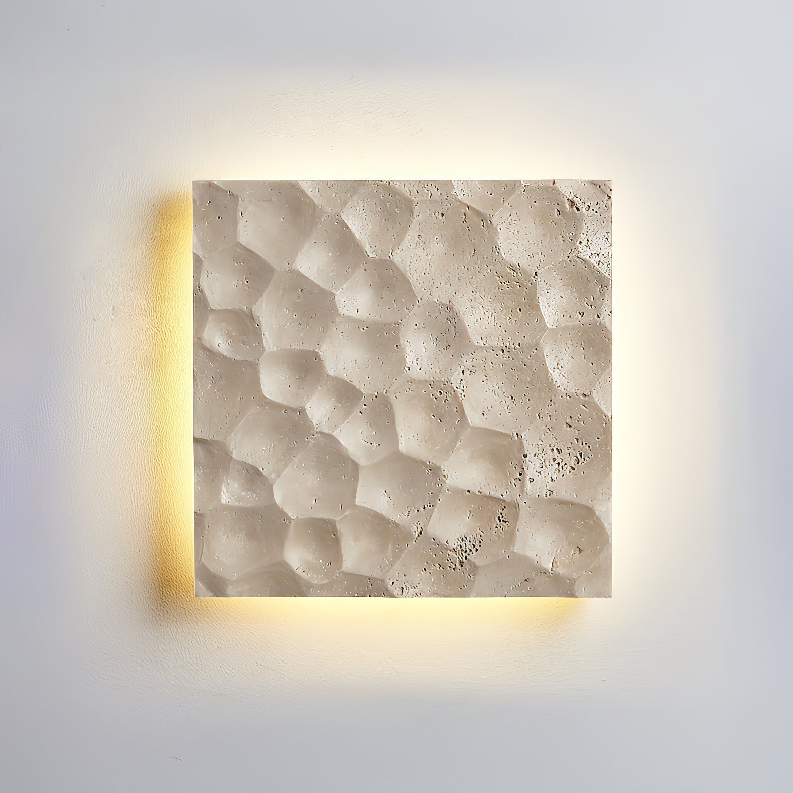 Vedoreth Individual Creativity Panel Travertine Sconce Wall Lamp - Letslighting
