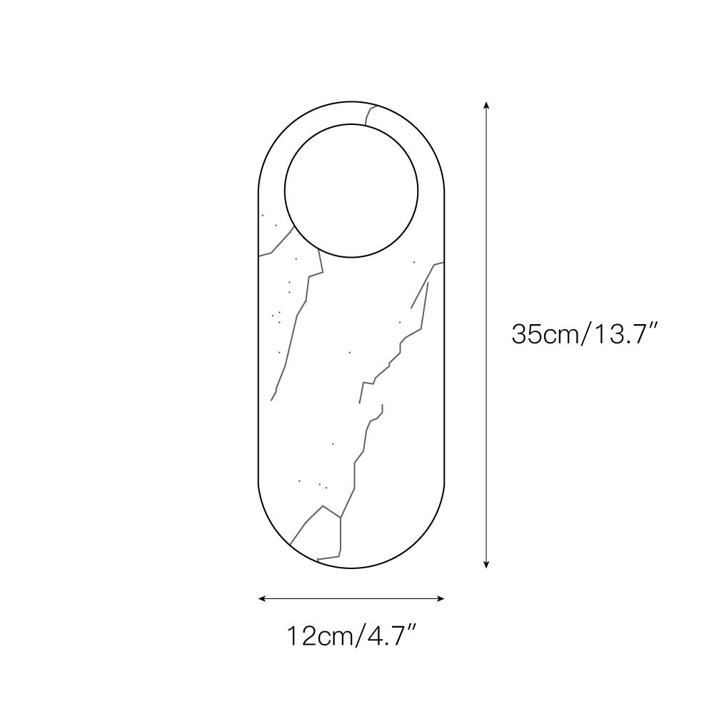 Covelyra Modern Minimalist Marble Glass Wall Lamp - Letslighting