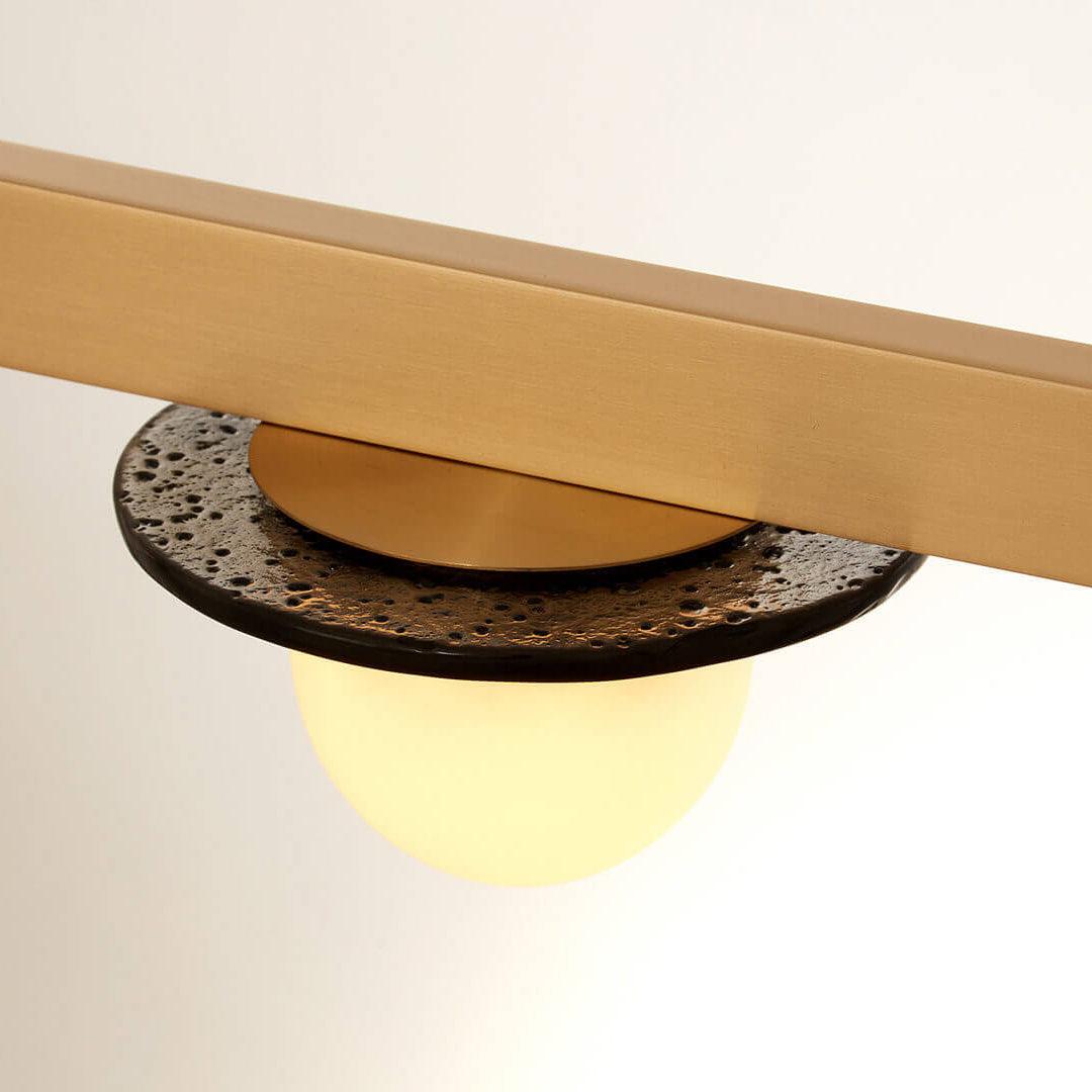 Lustra Kronleuchter LED Linear Goldrahmen-Letslighting