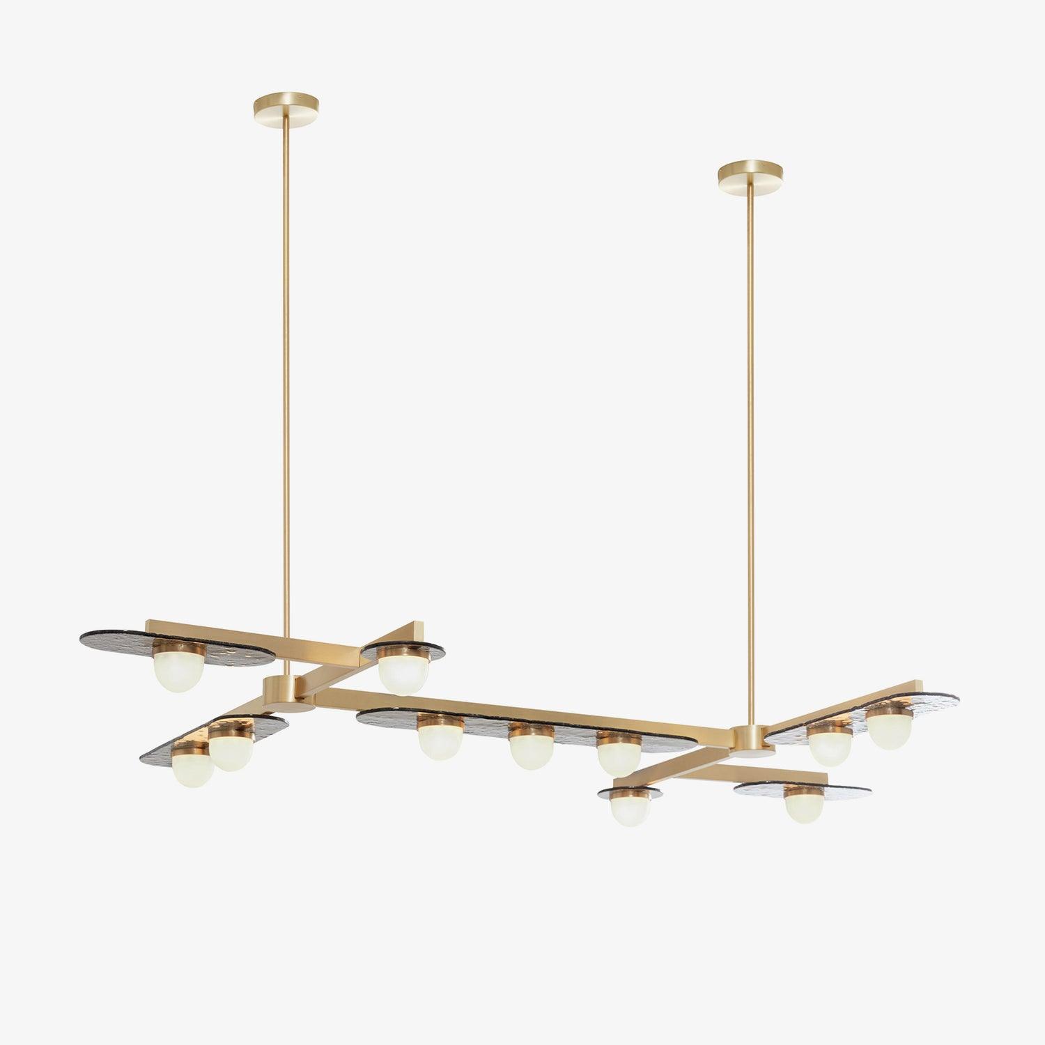 Lustra Kronleuchter LED Linear Goldrahmen-Letslighting