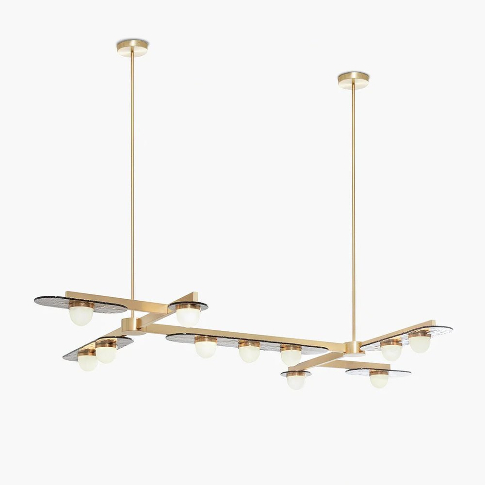 Lustra Kronleuchter LED Linear Goldrahmen-Letslighting