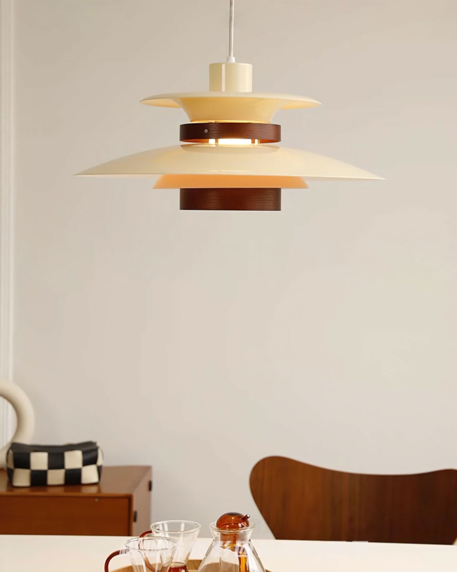 Solara Pendelleuchte Holz Schichtschirm Nordic Esszimmer-Letslighting