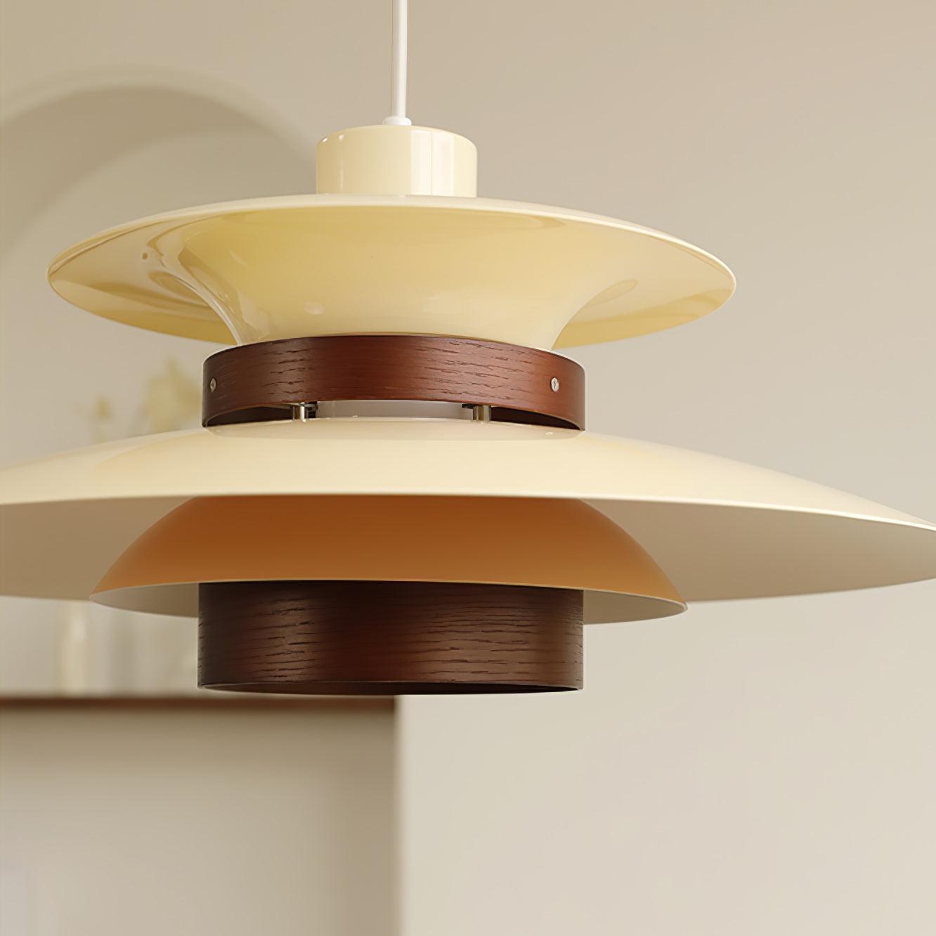 Solara Pendelleuchte Holz Schichtschirm Nordic Esszimmer-Letslighting