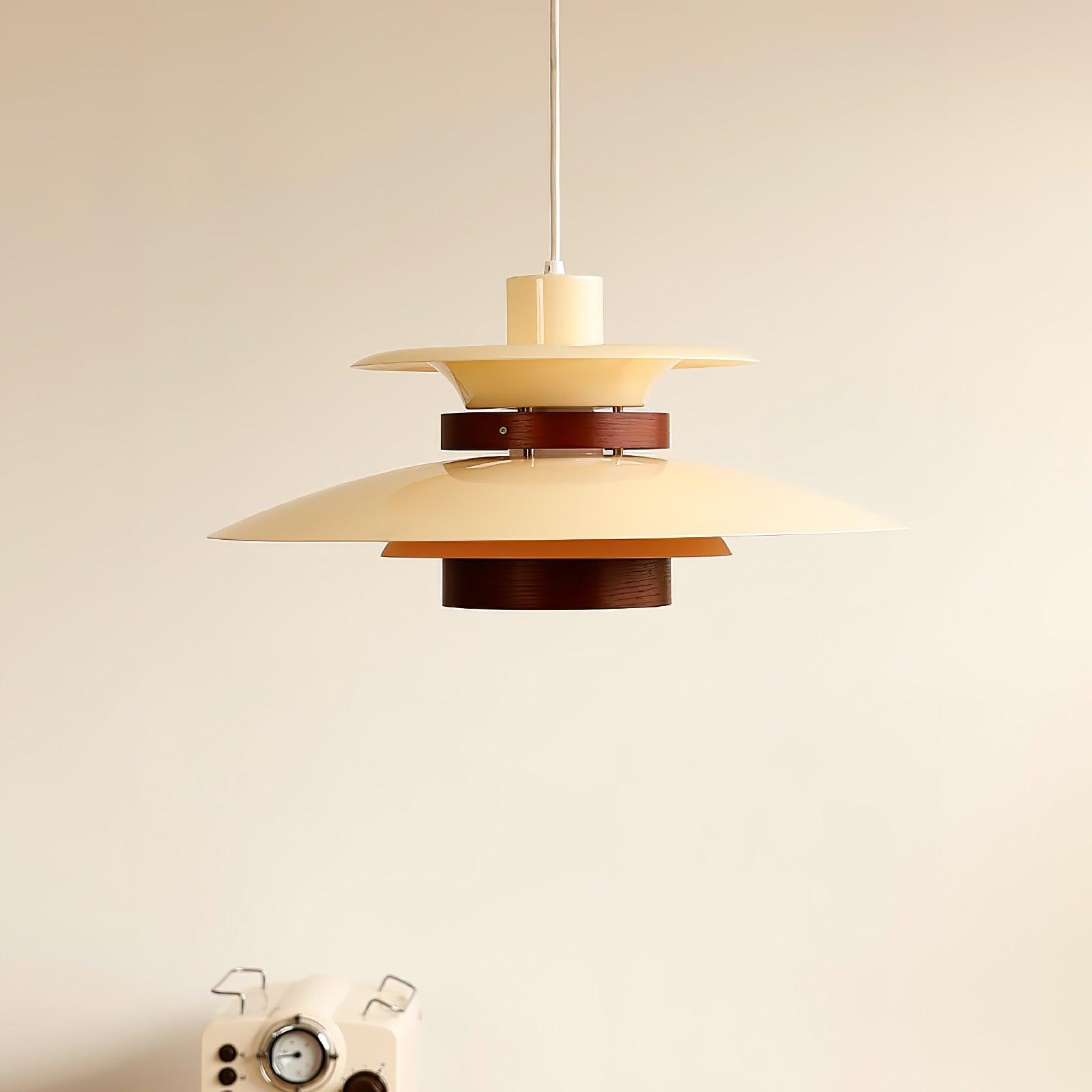 Solara Pendelleuchte Holz Schichtschirm Nordic Esszimmer-Letslighting