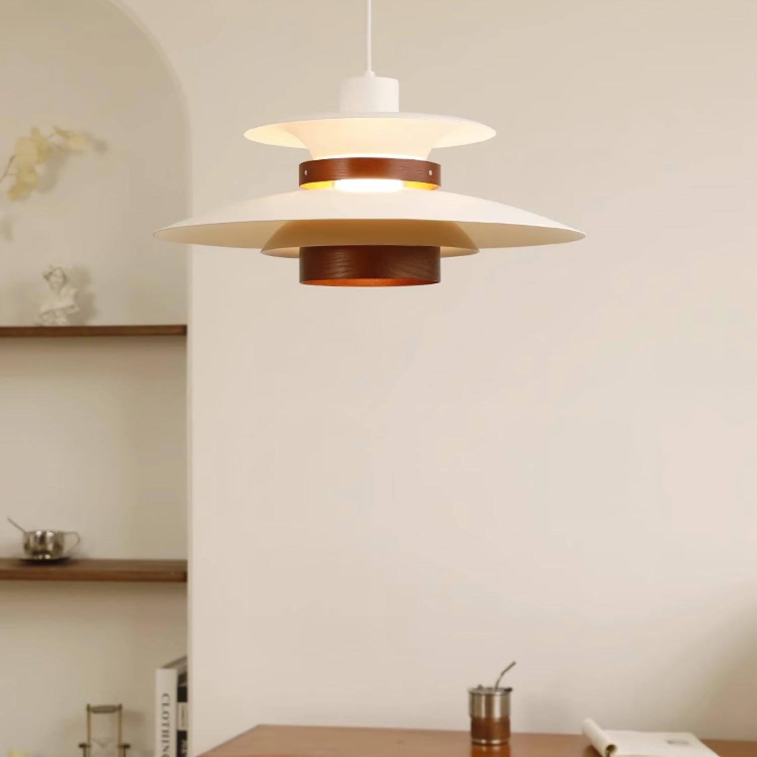 Solara Pendelleuchte Holz Schichtschirm Nordic Esszimmer-Letslighting
