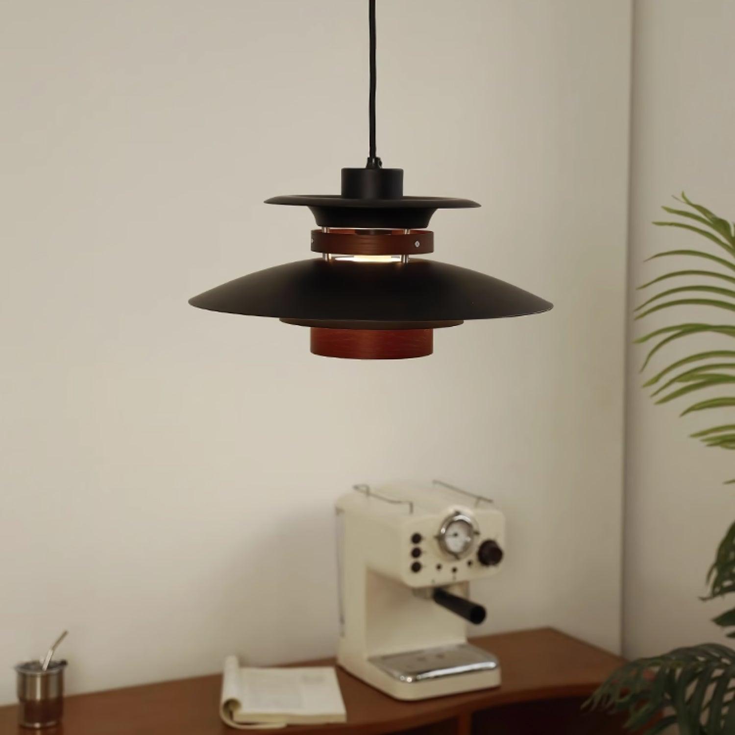 Solara Pendelleuchte Holz Schichtschirm Nordic Esszimmer-Letslighting