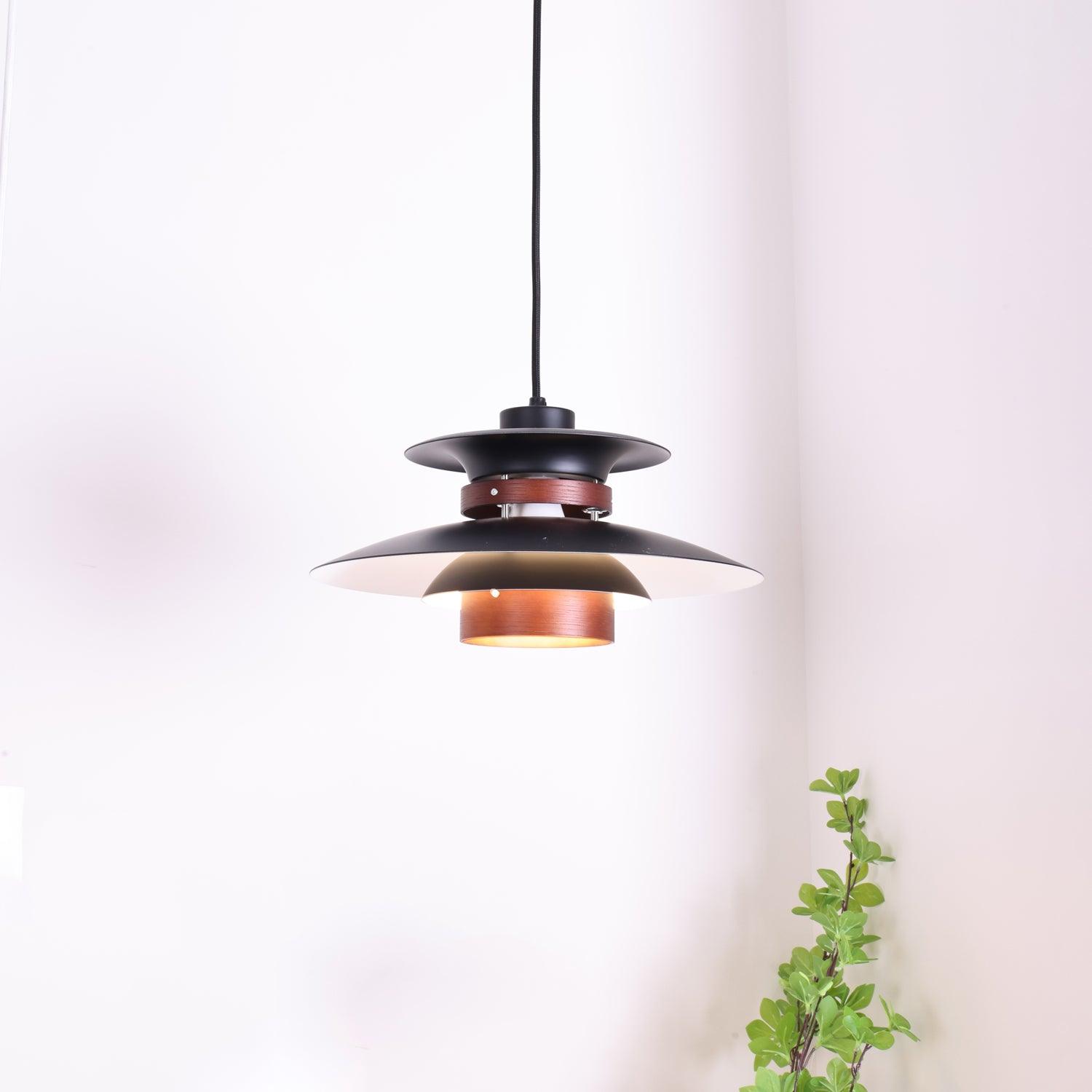 Nymera Pendelleuchte Holz Stahl-Letslighting