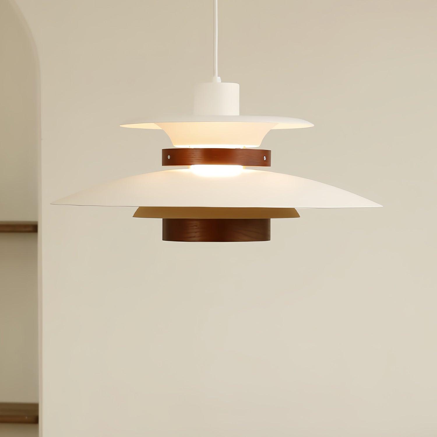 Solara Pendelleuchte Holz Schichtschirm Nordic Esszimmer-Letslighting