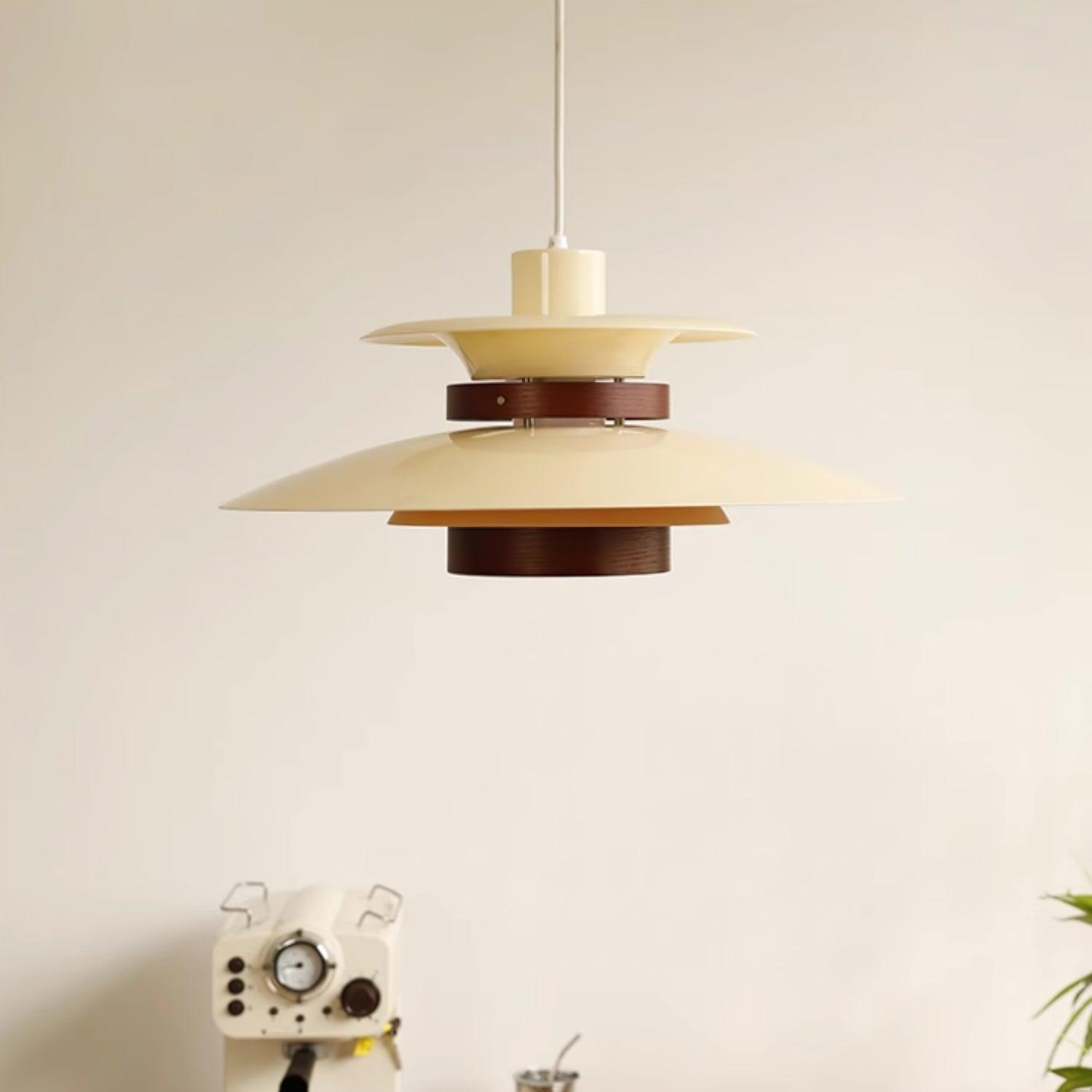 Solara Pendelleuchte Holz Schichtschirm Nordic Esszimmer-Letslighting