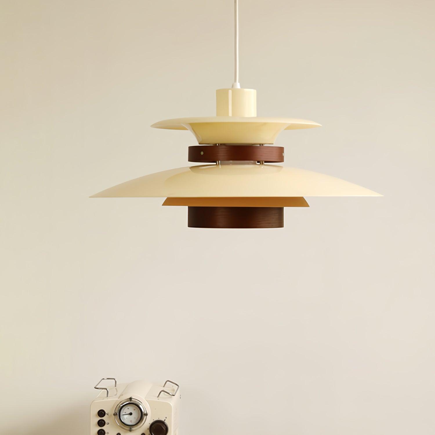 Solara Pendelleuchte Holz Schichtschirm Nordic Esszimmer-Letslighting