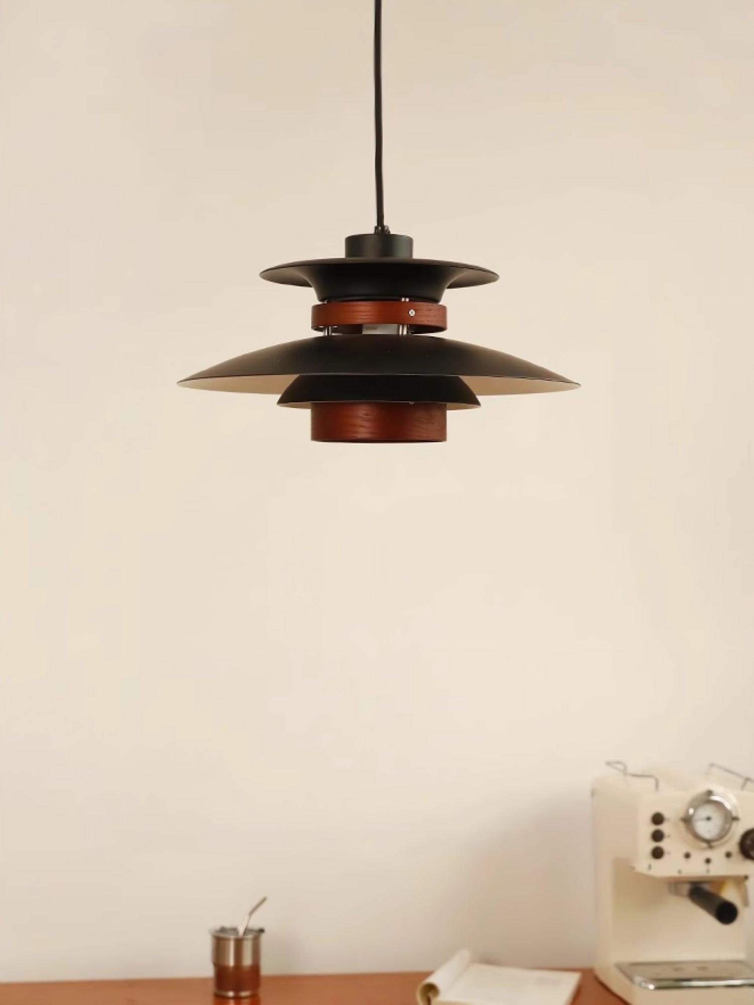 Nymera Pendelleuchte Holz Stahl-Letslighting