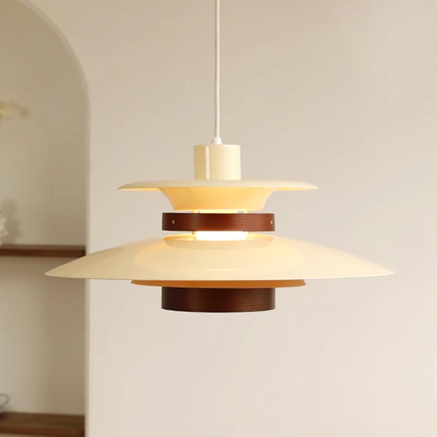Solara Pendelleuchte Holz Schichtschirm Nordic Esszimmer-Letslighting