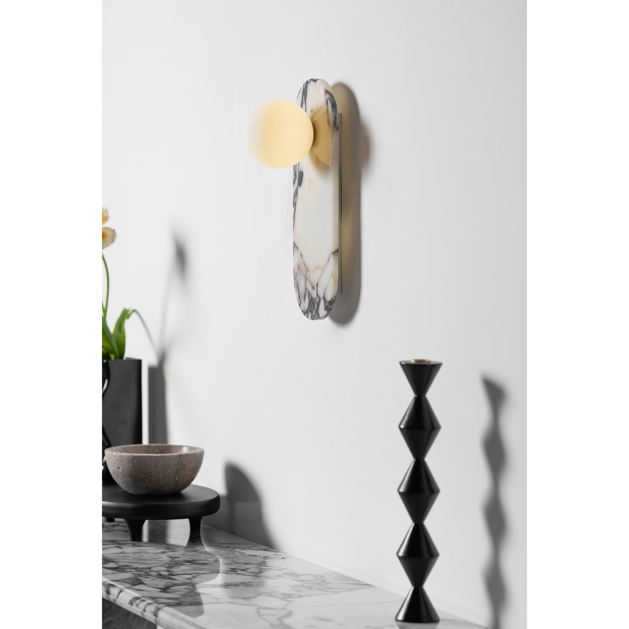 Covelyra Modern Minimalist Marble Glass Wall Lamp - Letslighting