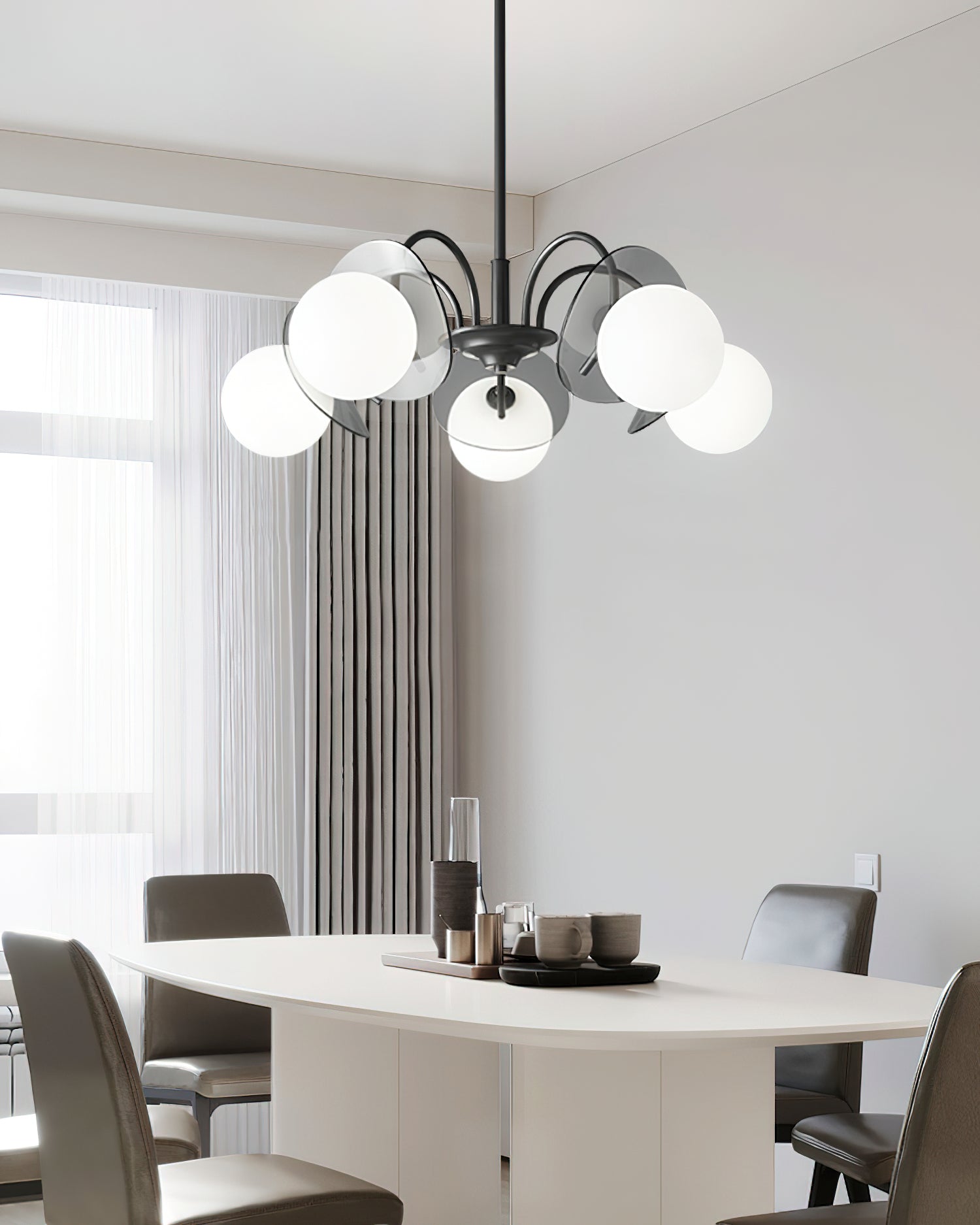 Aurora Kronleuchter Globus Arm Skulptural-Letslighting