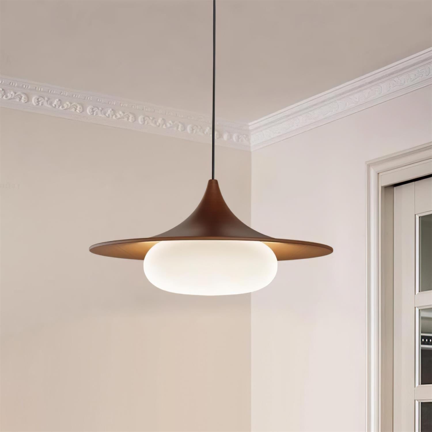 Ovelis Pendelleuchte Modern Holz Glas-Letslighting