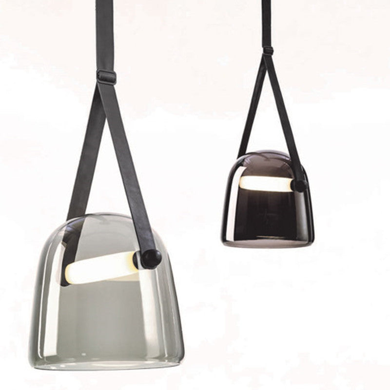 Ray Modern LED Pendelleuchte Kuppel Esstisch, Grau/Weiß, Glas