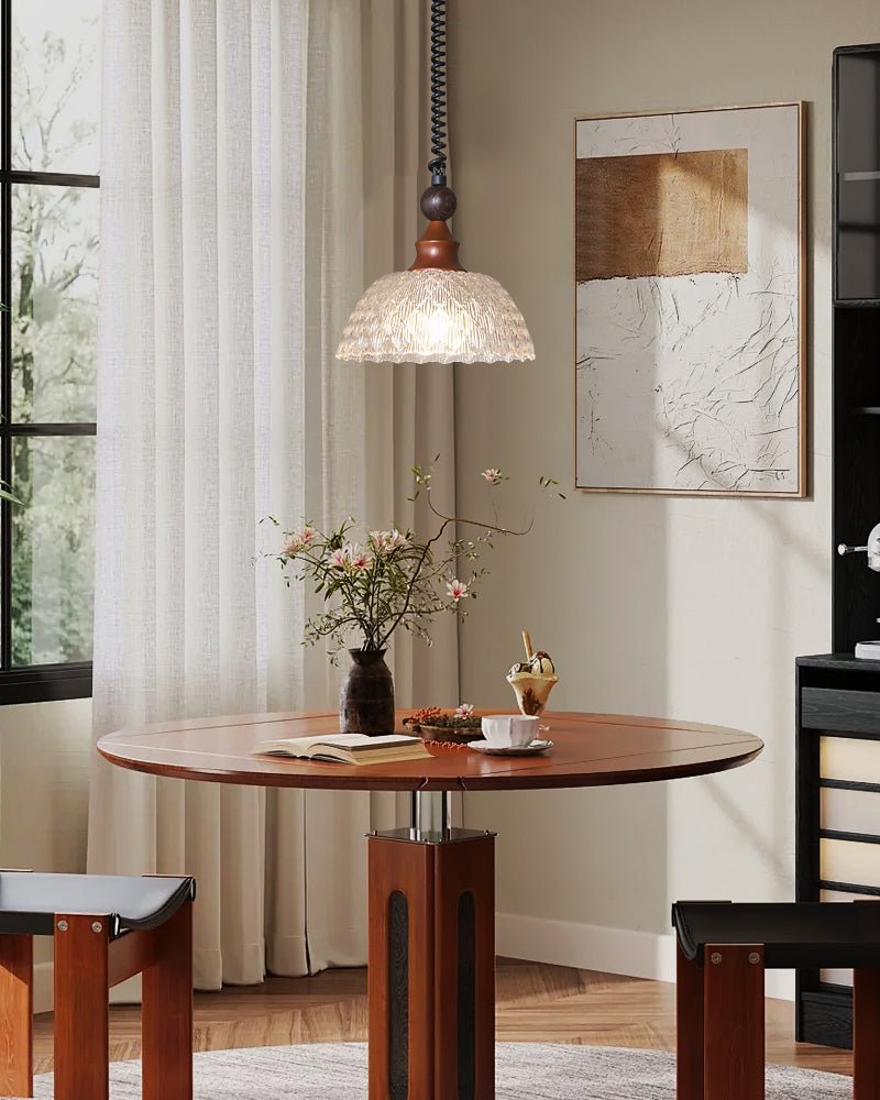 Nydoreth Eleganz Vintage Kunst Holz Pendelleuchte-Letslighting
