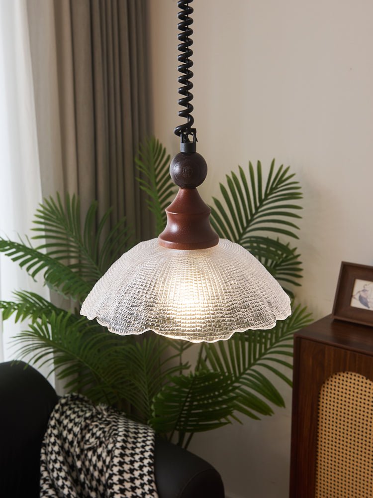 Nydoreth Eleganz Vintage Kunst Holz Pendelleuchte-Letslighting