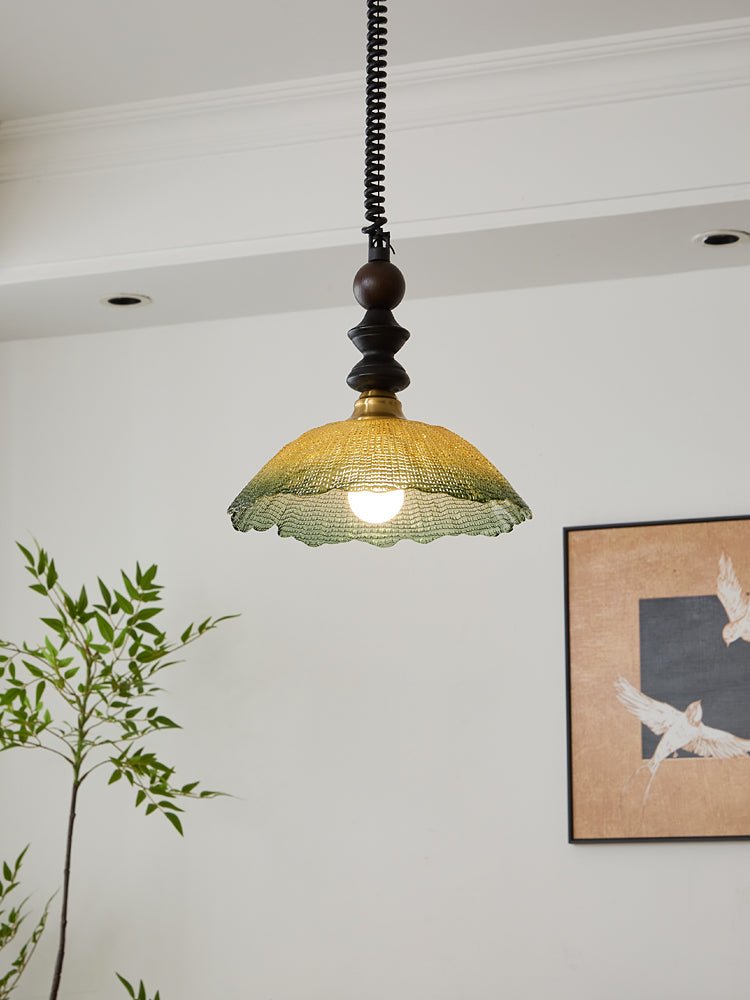 Nydoreth Eleganz Vintage Kunst Holz Pendelleuchte-Letslighting