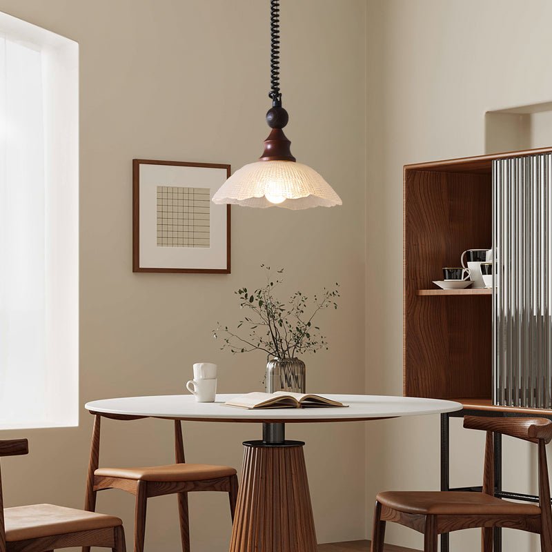 Nydoreth Eleganz Vintage Kunst Holz Pendelleuchte-Letslighting