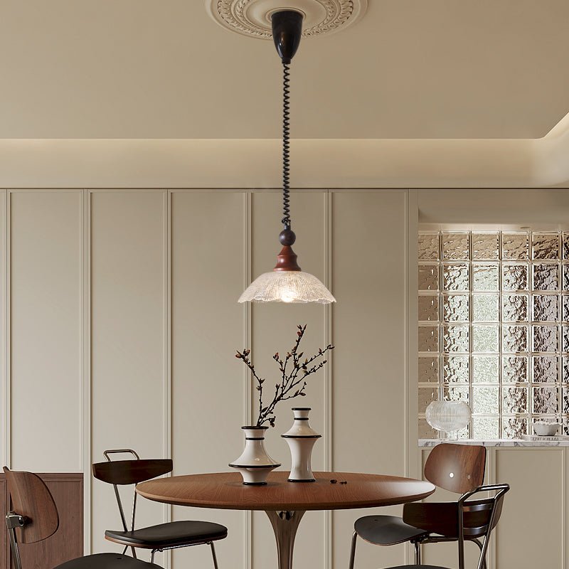 Nydoreth Eleganz Vintage Kunst Holz Pendelleuchte-Letslighting