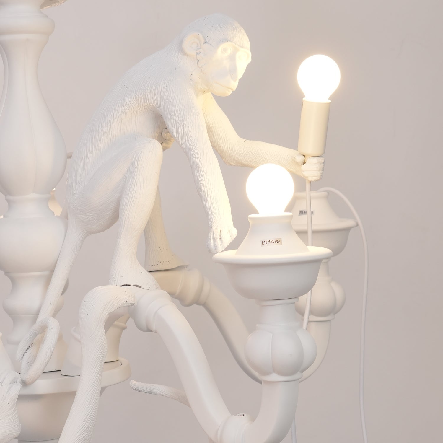 Lustra Kronleuchter Affe Schwarz Verspielt Skulptur-Letslighting