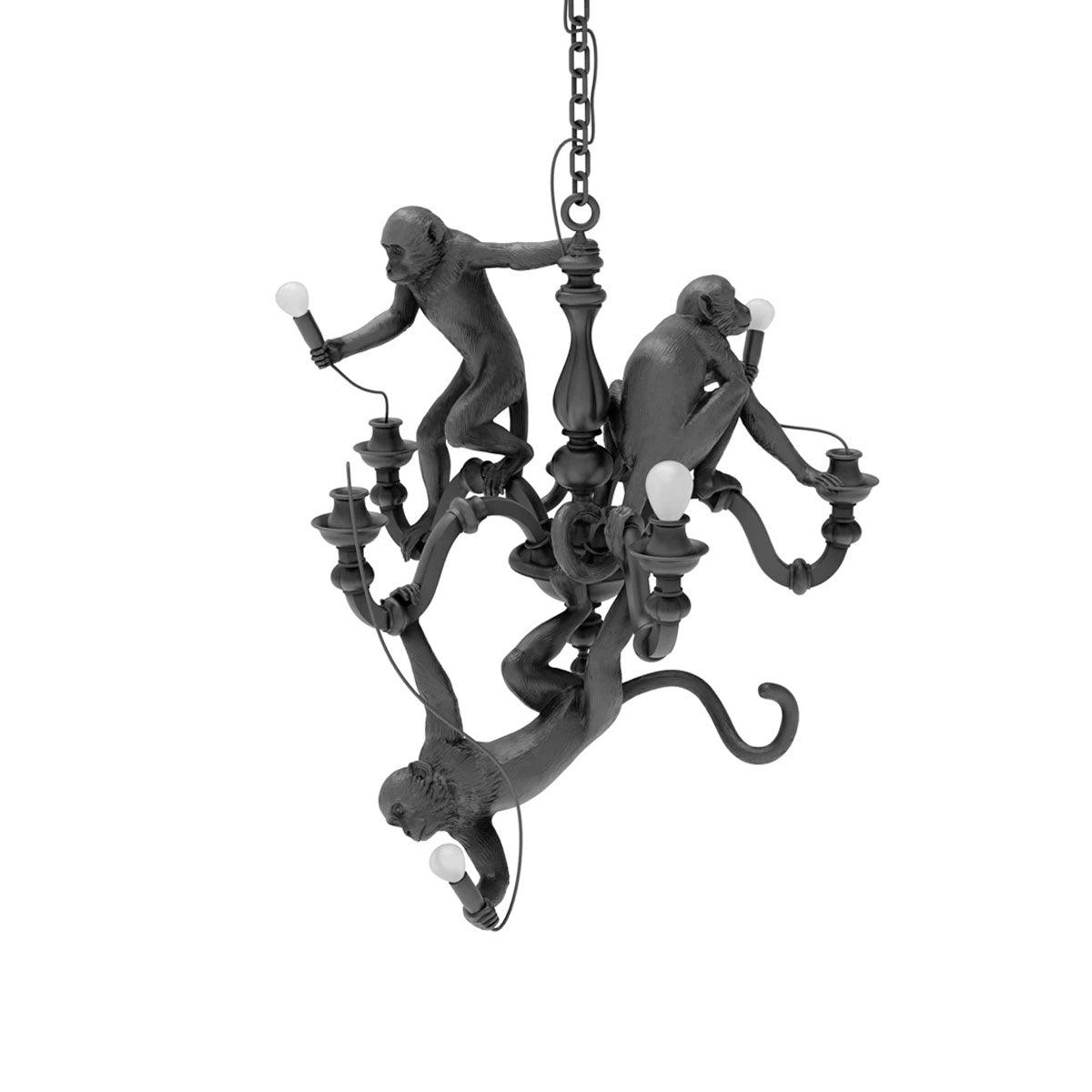 Lustra Kronleuchter Affe Schwarz Verspielt Skulptur-Letslighting