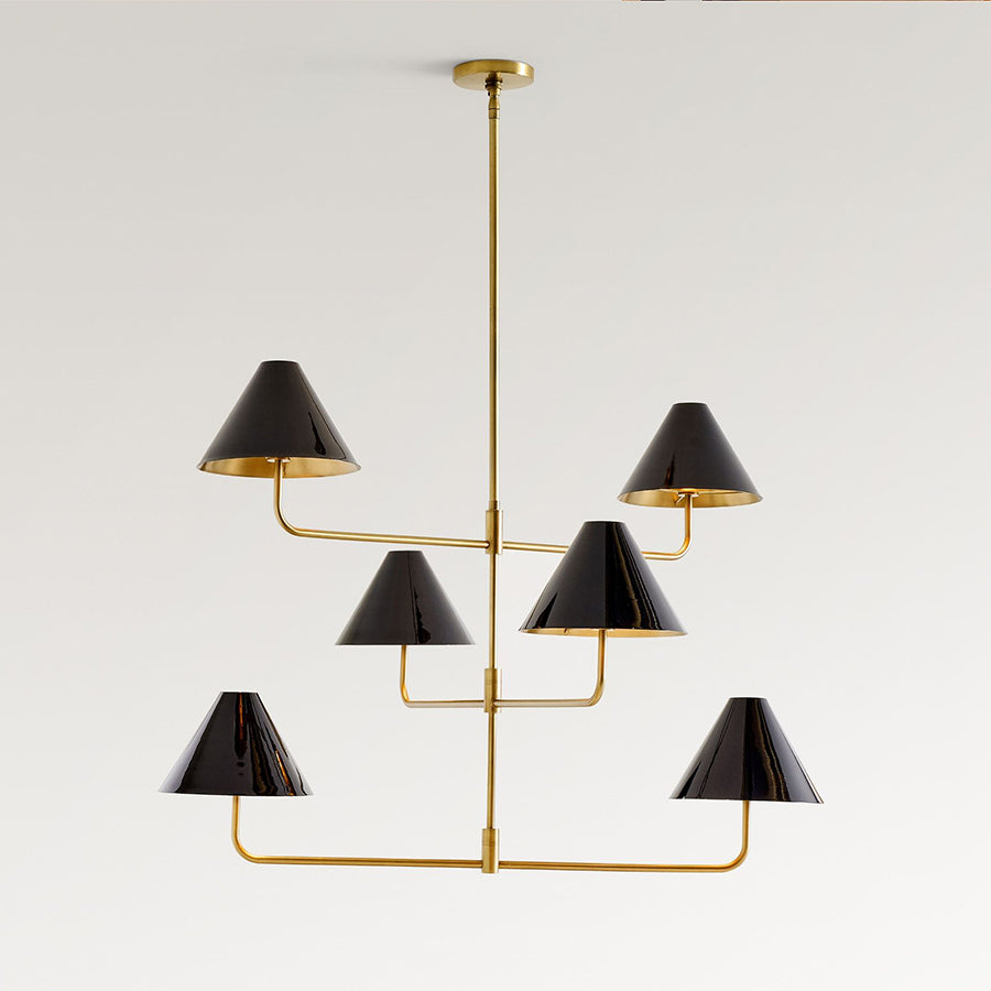 Zoruvyh Three Tier Vintage Industrial Fabric Metal Chandelier - Letslighting