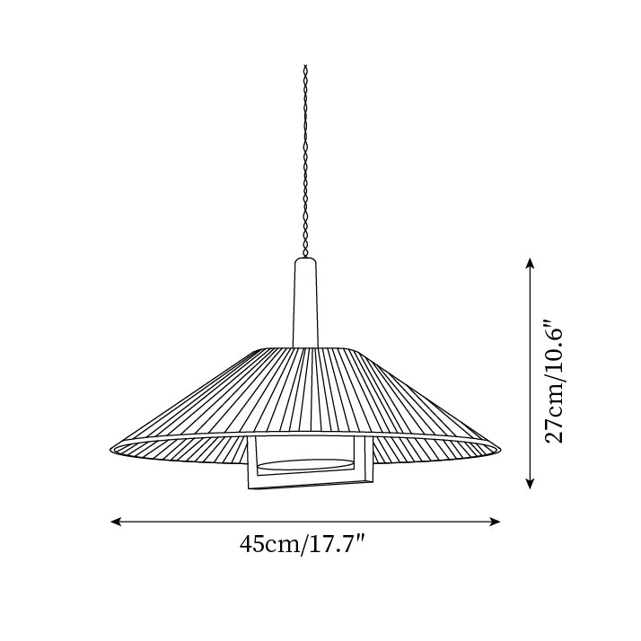 Fidoya Pendelleuchte Geflochtener Rattan Kegel mit Warmem-Letslighting