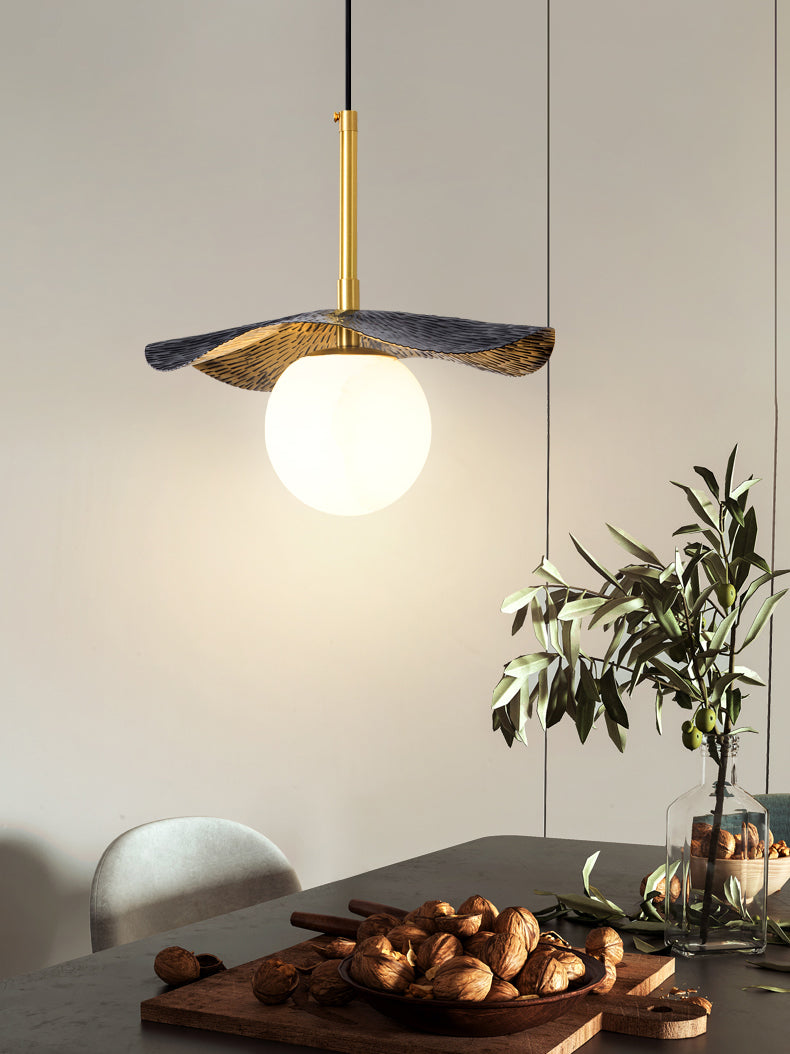Zaraeen Modern Minimalist Brass Alabaster Pendant Light - Letslighting