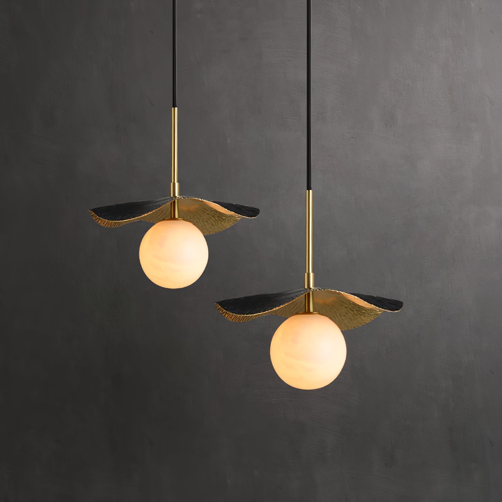 Zaraeen Modern Minimalist Brass Alabaster Pendant Light - Letslighting