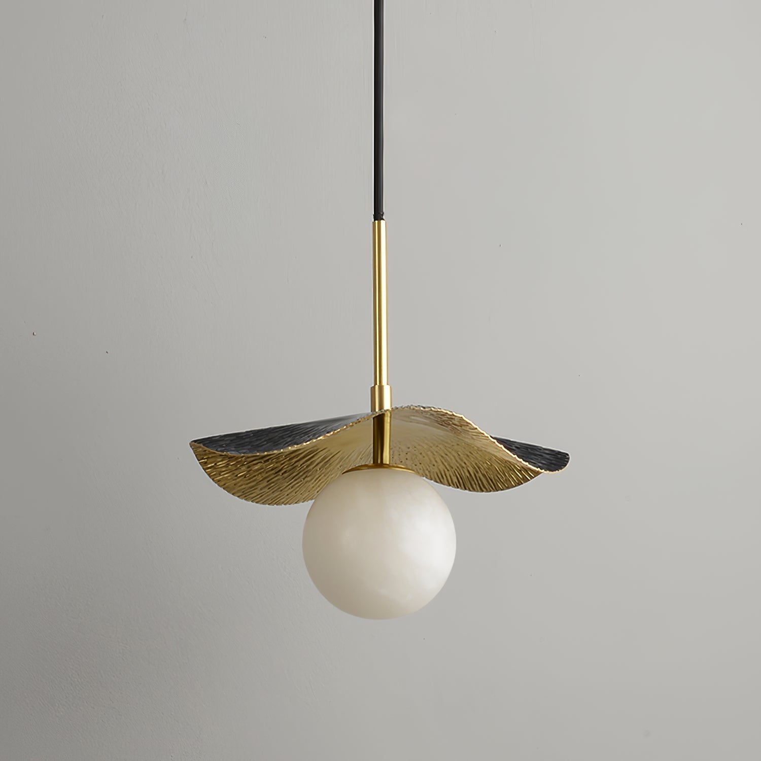 Zaraeen Modern Minimalist Brass Alabaster Pendant Light - Letslighting