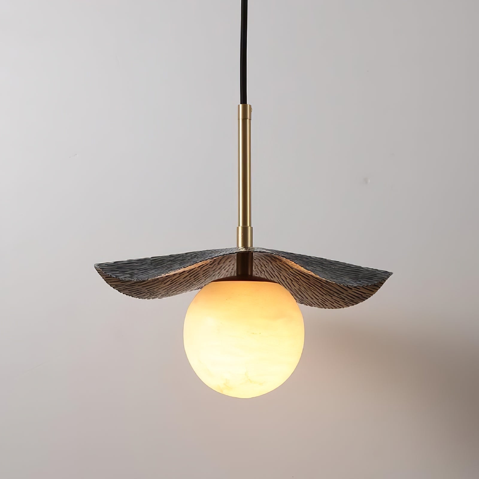 Zaraeen Modern Minimalist Brass Alabaster Pendant Light - Letslighting