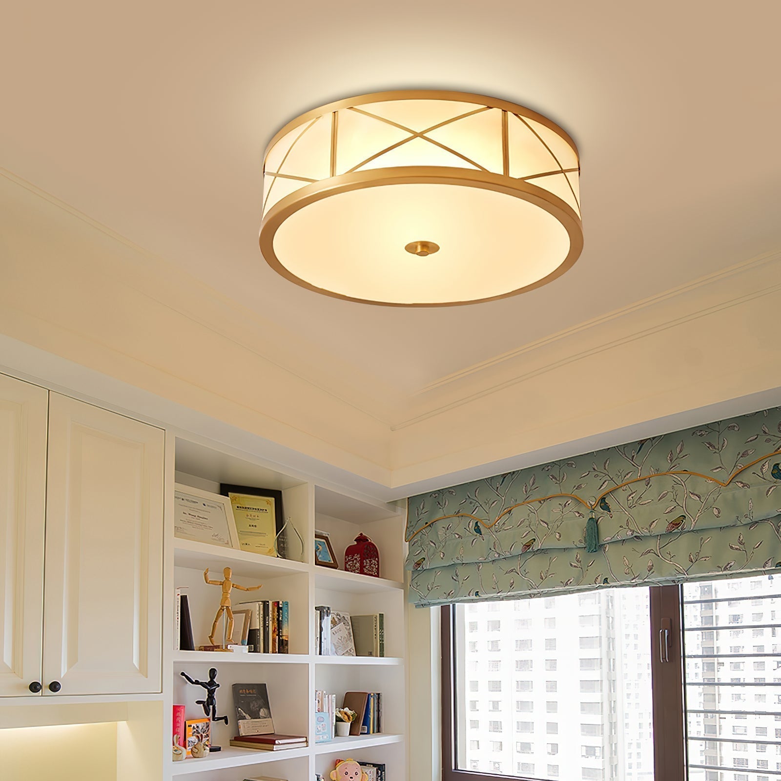 Vovene Moderne Deckenleuchte aus Messing und Glas-Letslighting