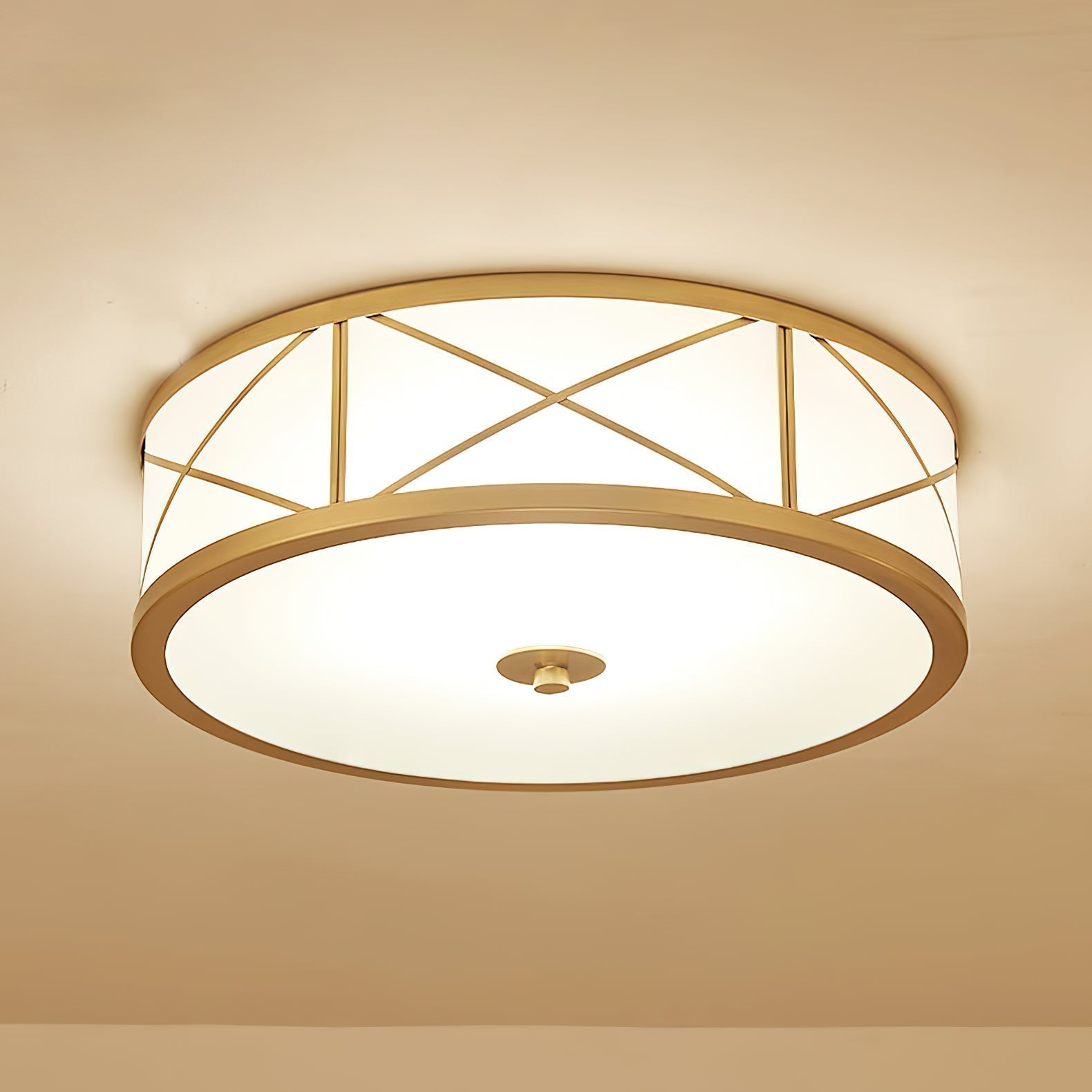 Vovene Moderne Deckenleuchte aus Messing und Glas-Letslighting