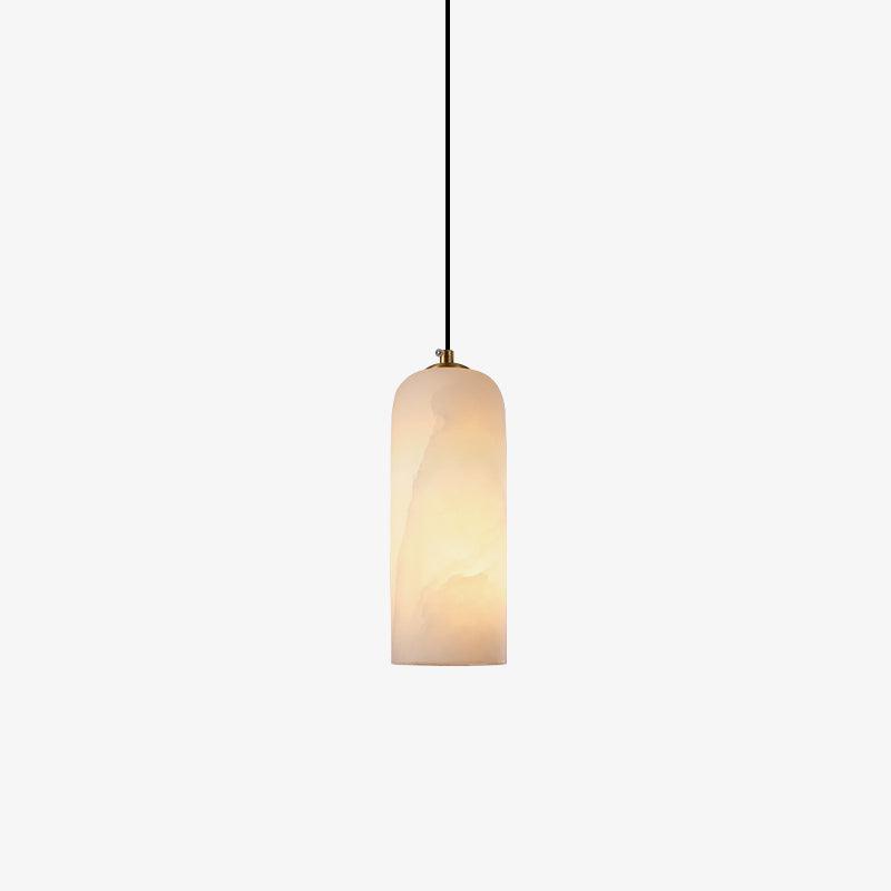 Zashayra Cylindrical Alabaster Pendant Light - Blowlighting