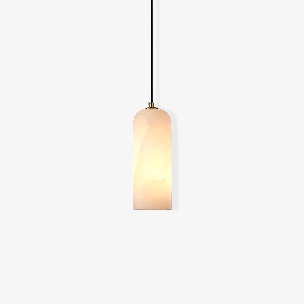 Zashayra Cylindrical Alabaster Pendant Light - Blowlighting