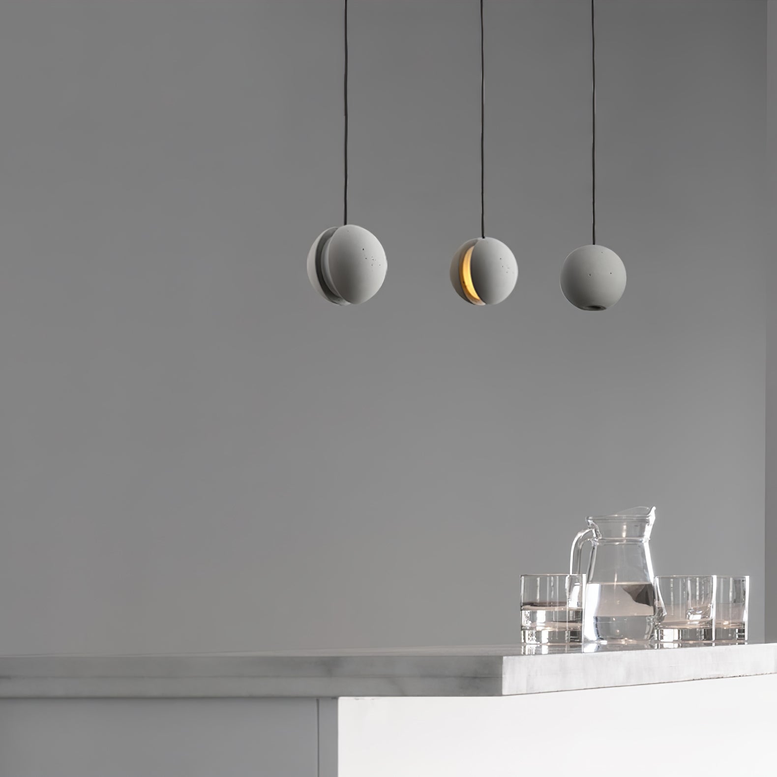 Moon Concrete Pendant Lamp - Blowlighting
