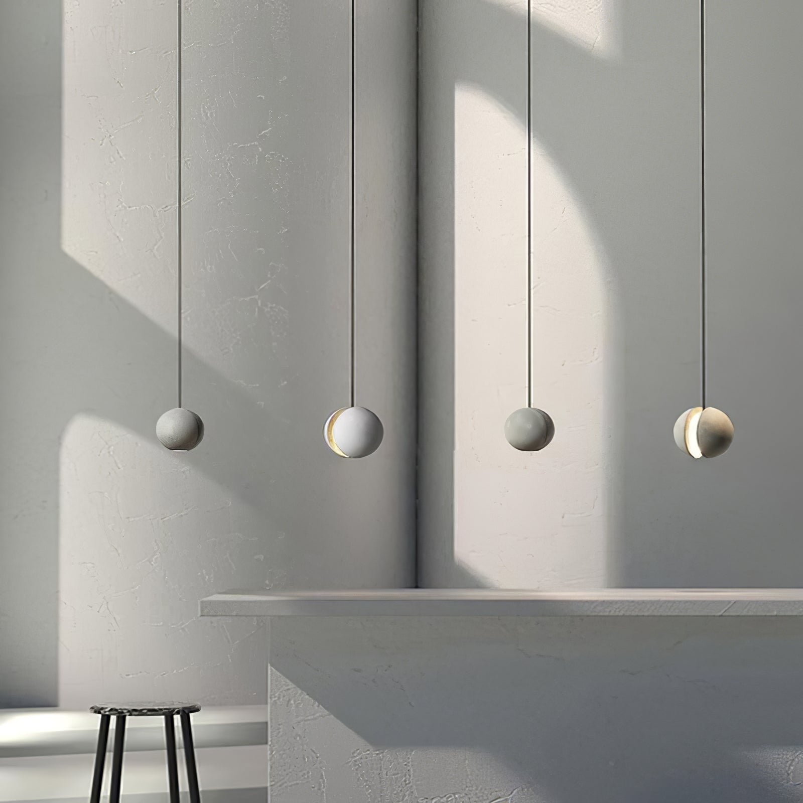 Moon Concrete Pendant Lamp - Blowlighting