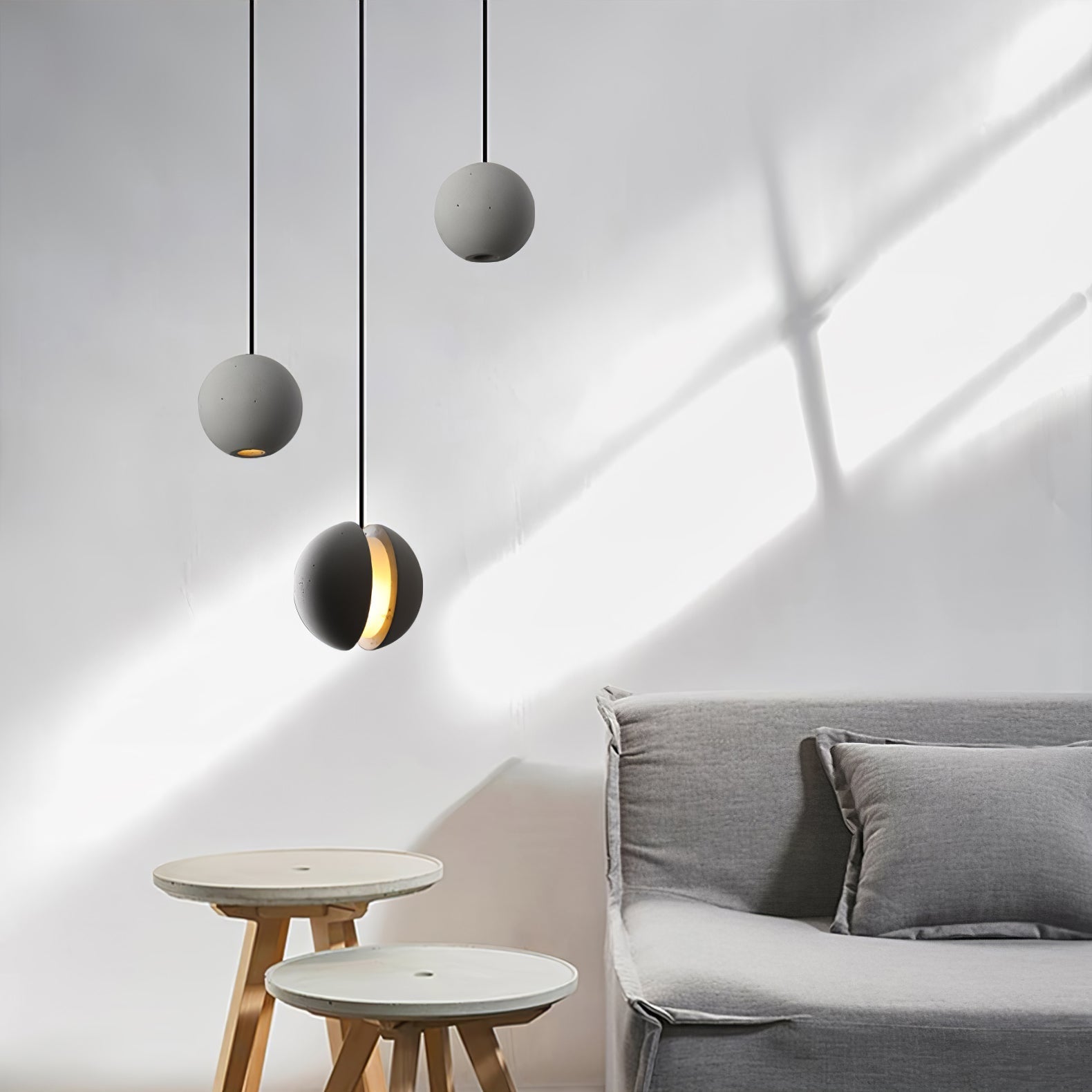 Moon Concrete Pendant Lamp - Blowlighting