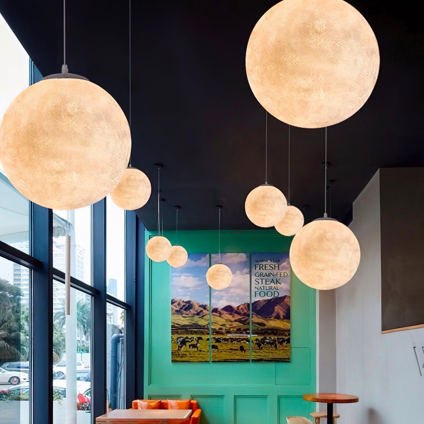 Lustra Pendelleuchte Mondförmiges Harz-Letslighting