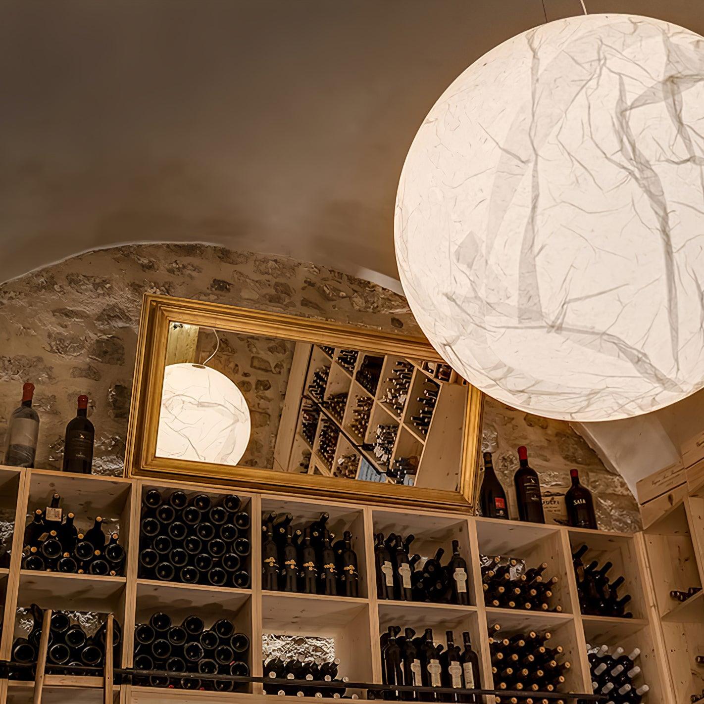 Globe Minimalistische Seiden-Pendelleuchte-Letslighting