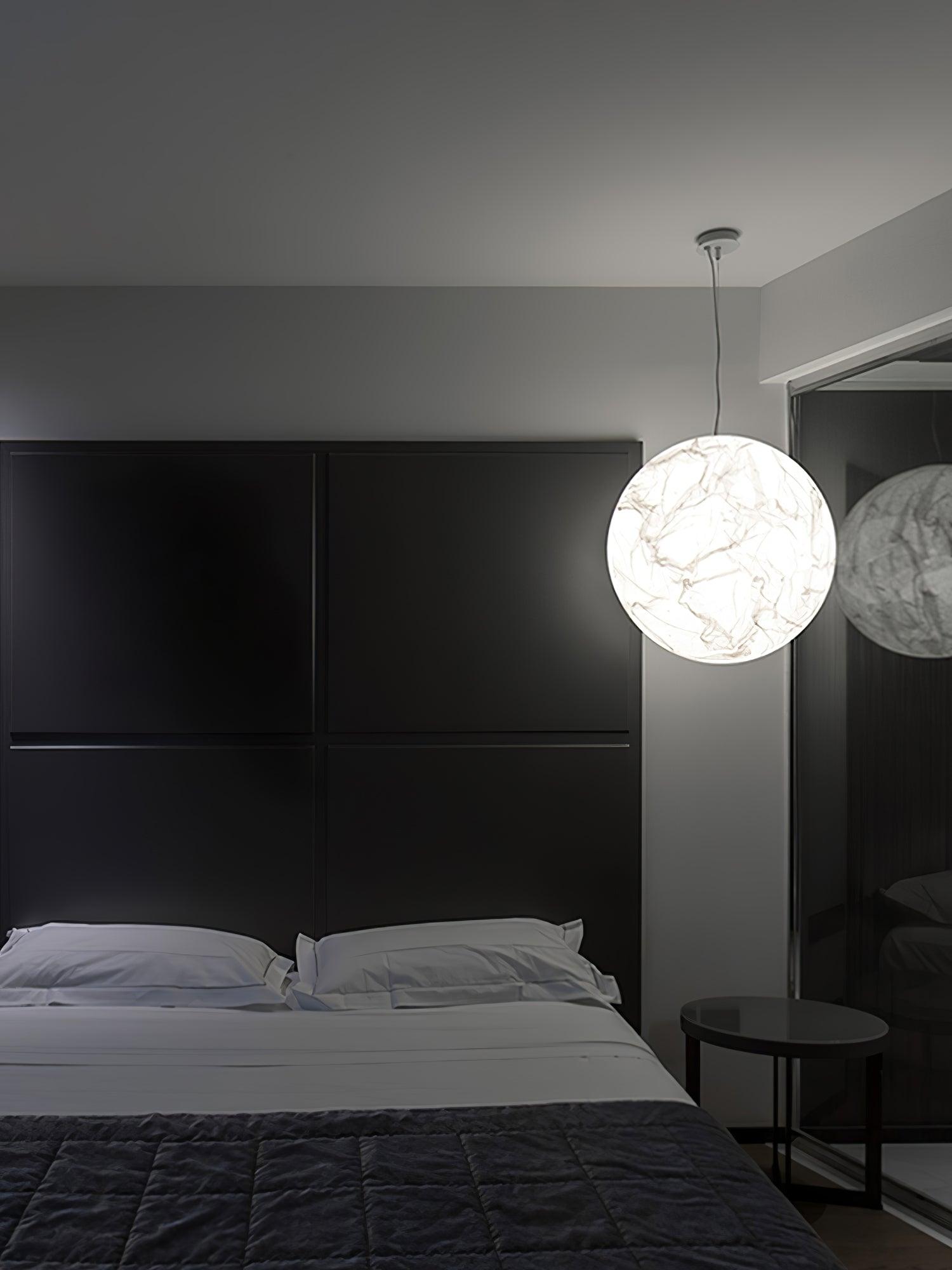 Globe Minimalistische Seiden-Pendelleuchte-Letslighting