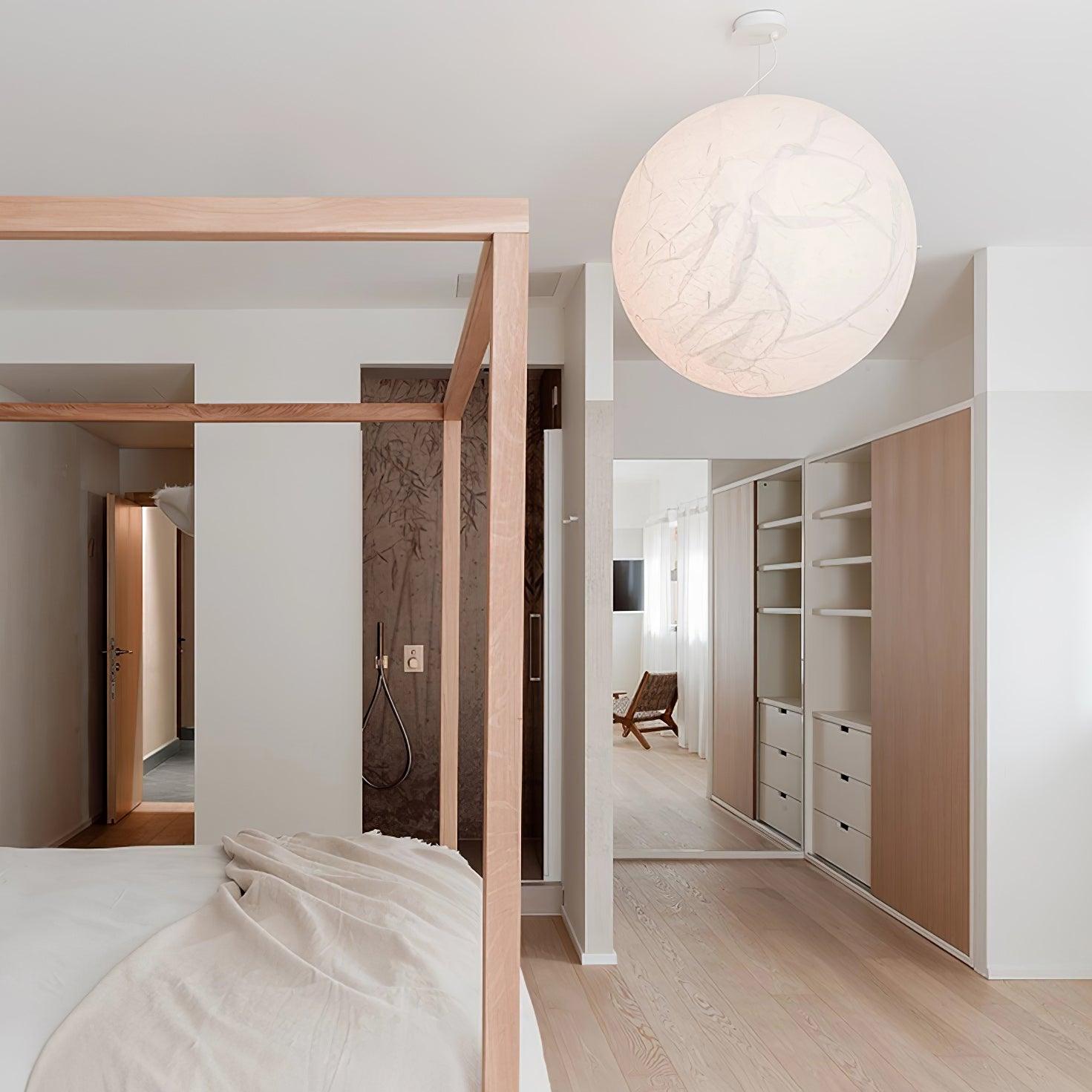 Globe Minimalistische Seiden-Pendelleuchte-Letslighting