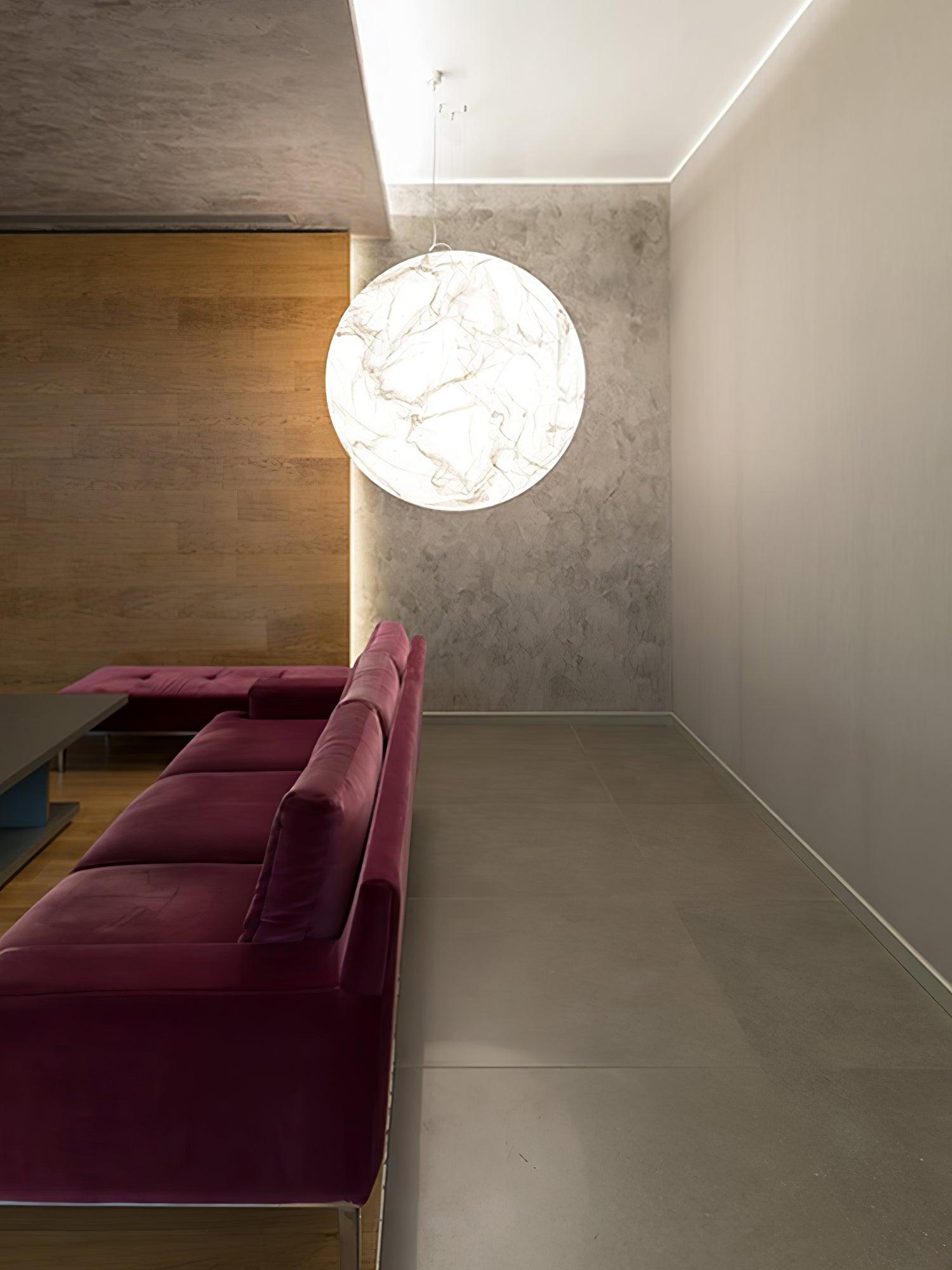 Globe Minimalistische Seiden-Pendelleuchte-Letslighting