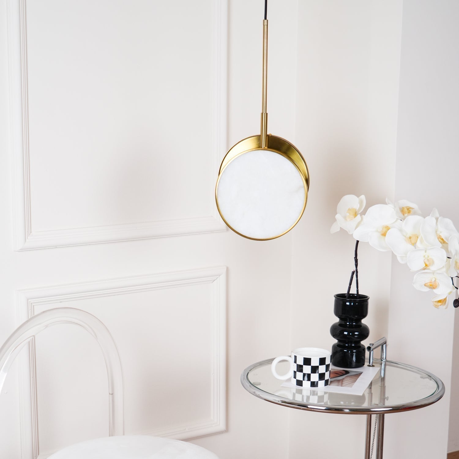 Synoryra Dual Disc Alabaster Pendant Light - Neutralighting